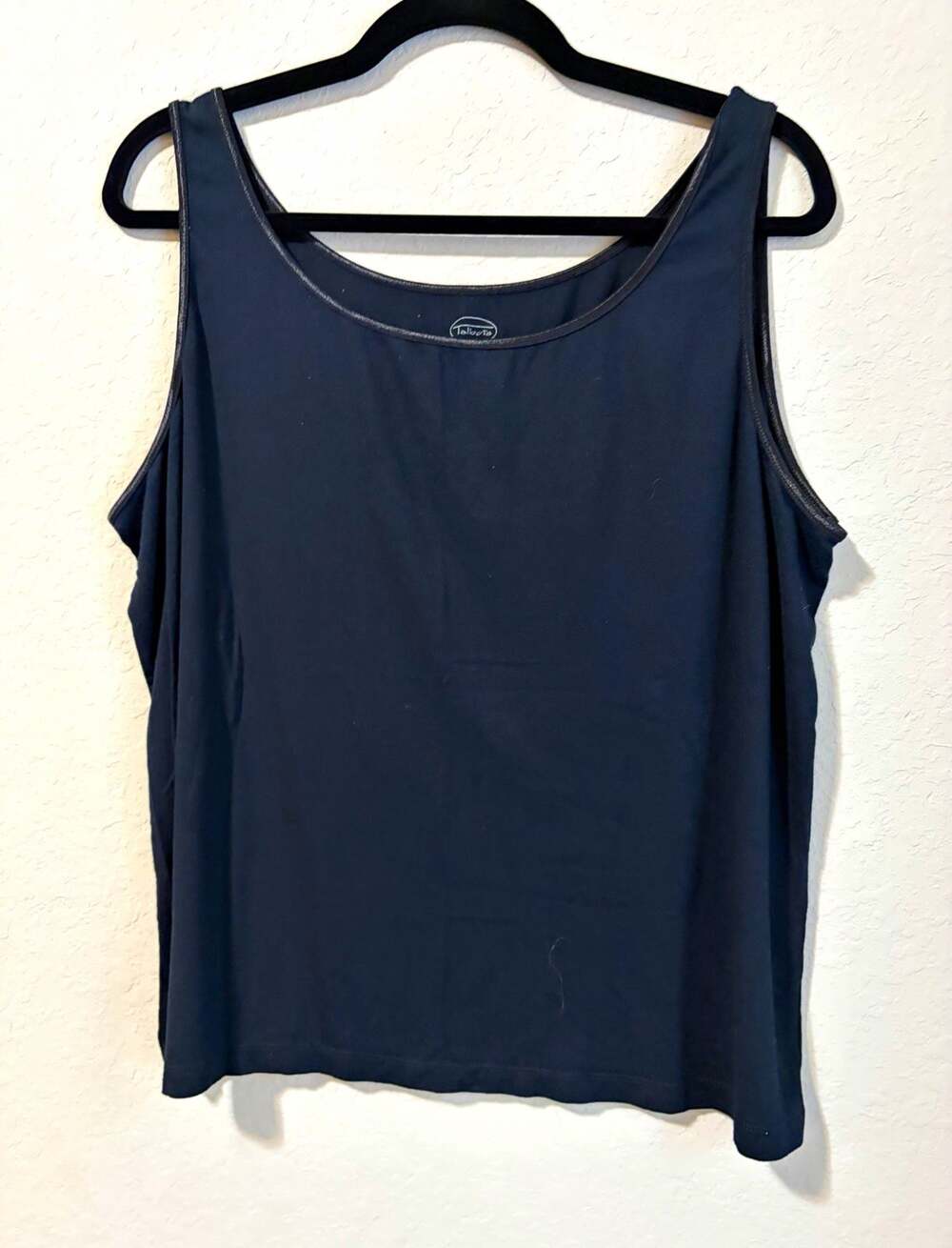 Talbots Women’s Plus 2X Black Modal Spandex Stretch Scoop Neck Sleeveless Tank